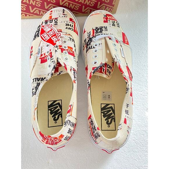 NEW UNISEX VANS OFF THE WALL US 9M Authentic PACKING TAPE design Lace-Up Sneaker - Picture 5 of 12